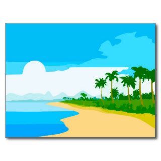 Tropical Island Post Card