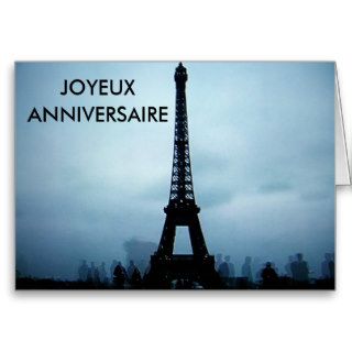 "JOYEUX ANNIVERSAIRE" HAPPY BIRTHDAY GREETING CARDS