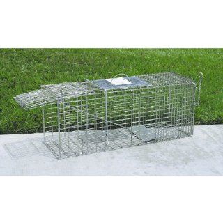 JT Eaton 485 Answer Galvanized Steel Wire Single Door Professional Live Animal Cage Trap, 32" Length x 12" Width x 10" Depth