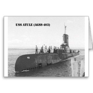 USS ATULE (AGSS 403) GREETING CARDS