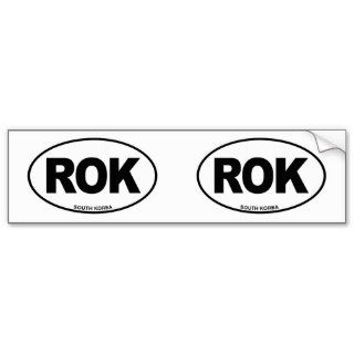South Korea ROK Oval ID Identification Code Initia Bumper Stickers