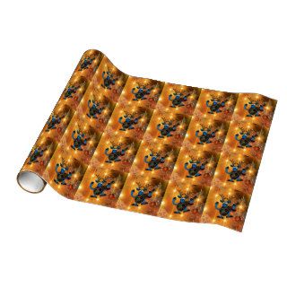 Christmas Reindeer Guitarist Wrapping Paper