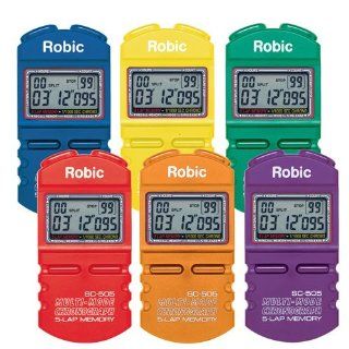 Robic 505 6 Color Pack Sold Per SET  Stopwatches  Sports & Outdoors