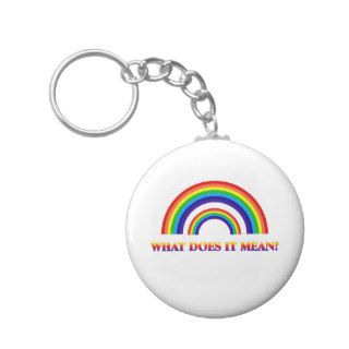 Double Rainbow. What does it mean? Keychain
