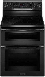 Kitchenaid KERS505XBL 30 Inch, 5 Element Freestanding Double Oven Range with Even Heat Convection Appliances