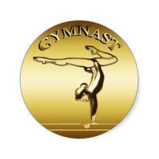 GYMNAST ROUND STICKERS