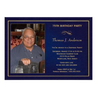 75th Birthday Party Invitations   Add your photo