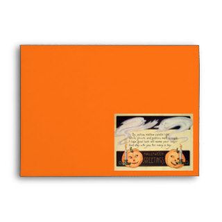 Jack O Lantern Pumpkin Ghost Candle Envelope
