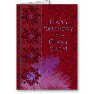 Birthday   Red Hat Society Lady Greeting Cards