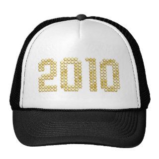 2010 New Years gold stars New Year Gifts Mesh Hats
