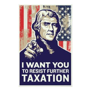 Jefferson I Want You Tax Resistance Flyer