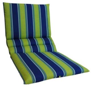 Paramus Stripe Royal Outdoor Chaise Lounge Cushion DISCONTINUED LHA947 S1014