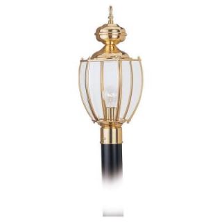 Sea Gull Lighting Society Hill 1 Light Outdoor Polished Brass Post Top  DISCONTINUED 8278 02