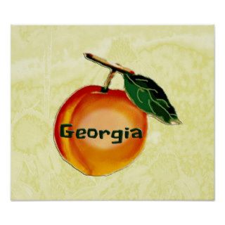 Georgia Peach Art Posters