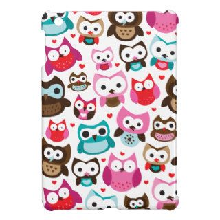 Cute retro owl pattern ipad mini case