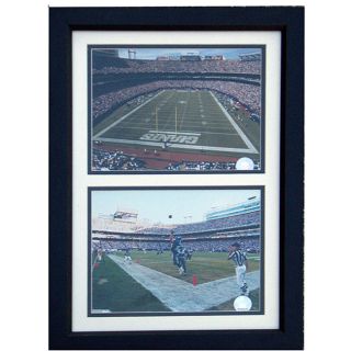 New York Giants Stadium12x18 Framed Double Print Football