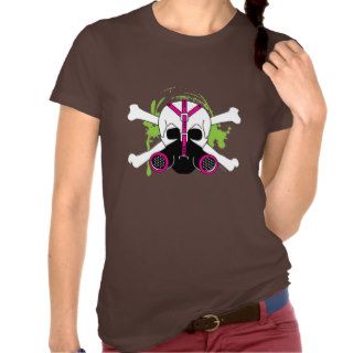 Gas Mask Skull & Crossbones Tee Shirts