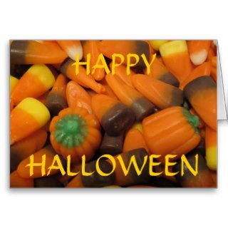 Autumn Candy Corn "HAPPY HALLOWEEN" Card