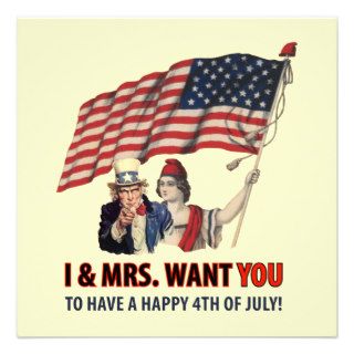 Fourth of July Party Custom Announcements