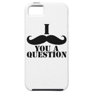 Black I Moustache You a Question iPhone 5 Covers