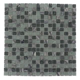 Splashback Tile Paris Rain Blend Squares 12 in. x 12 in. x 8 mm Glass floor and Wall Tile (1 sq. ft.) PARIS RAIN BLEND SQUARES GLASS TILES