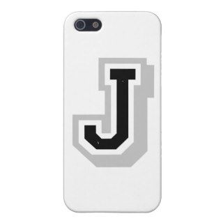 black gray letter J iPhone 5 Case