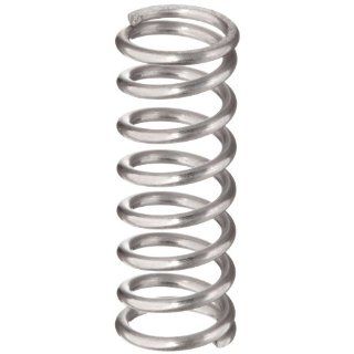 Compression Spring, 316 Stainless Steel, Inch, 0.3" OD, 0.038" Wire Size, 1.507" Compressed Length, 2.25" Free Length, 5.57 lbs Load Capacity, 7.5 lbs/in Spring Rate (Pack of 10)