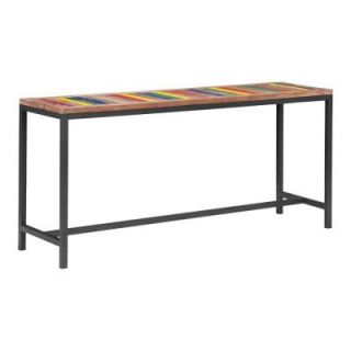 ZUO Brookdale Multicolor Distressed Natural Table 98311