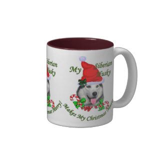 Siberian Husky Christmas Gifts Mugs
