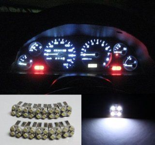 TGP T10 White 4 LED SMD Wedge Light Bulbs for Indicator Dashboard Instrument Panel Lights Automotive