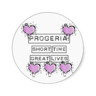 Progeria Short Time Great Lives, Purple hearts Sticker