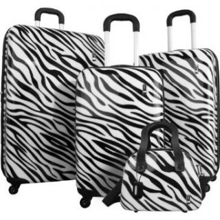 Travel Concepts Safari 4 Piece Luggage Set   Zebra Clothing