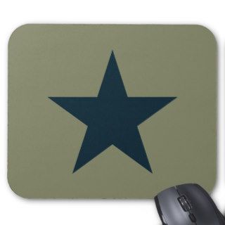Olive Drab with Star Mousepad