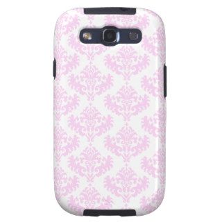 Pink and White Girly Damask Pattern Galaxy SIII Cases