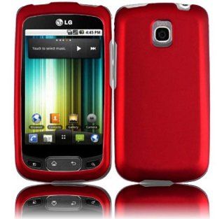 Red Hard Case Cover for LG Optimus T P509 Thrive Phoenix Optimus One P505 P506 P509 Cell Phones & Accessories
