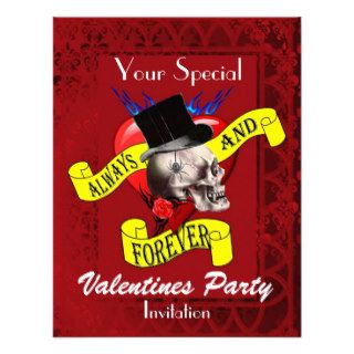 Alternative gothic tattoo Valentines party Announcement