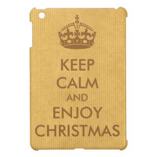 Keep Calm Enjoy Christmas Brown Kraft Paper Case For The iPad Mini
