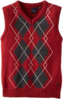 Izod Kids Boys 2 7 Argyle Sweater Vest, Permanent Red, X Large Clothing