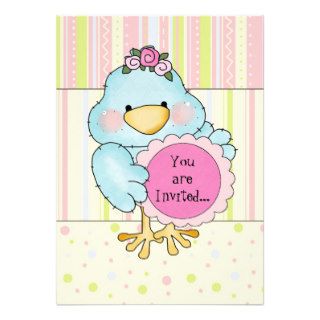 Any Purpose Girly Bird Invitation