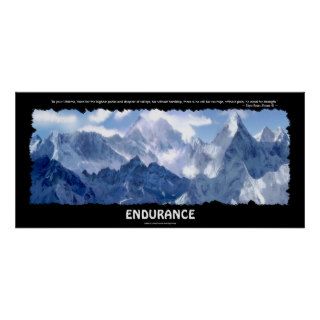MYSTIC MOUNTAINS Endurance Motivational Art Poster