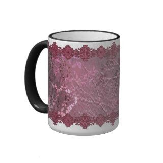 WUTHERING HEIGHTS, GHOSTLY BRANCHES ROSE CHIC COFFEE MUGS