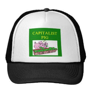capitalist pig money joke hats