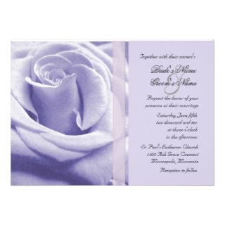 Elegant Mauve Rose Wedding Invitation