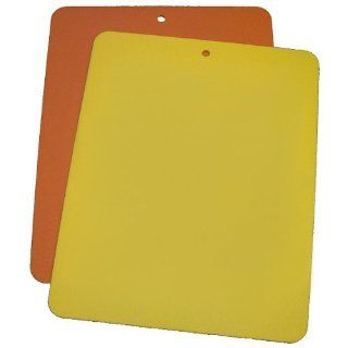 Daloplast Bendy Jr 8.5" x 12" Flexible Cutting Boards Set of 2 Yellow & Orange Bar Cutting Boards Kitchen & Dining
