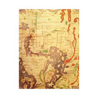 Anglo Saxon World Map Gallery Wrapped Canvas