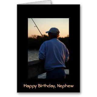 Happy Birthday Nephew, man fishing Card
