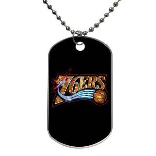 NBA Philadelphia 76ers LOGO dogtag107 Custom Dog Tag Rectangle (2 sides) Light weight Aluminum high quality and reasonable price sold by liscasestore  Pet Necklaces 
