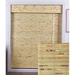 Petite Rustique Bamboo Roman Shade (54 in. x 74 in.) Blinds & Shades