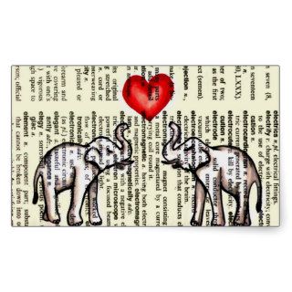E is for Elephant Dictionary Page (K.Turnbull Art) Stickers