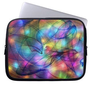 rainbow glowing lights laptop sleeves